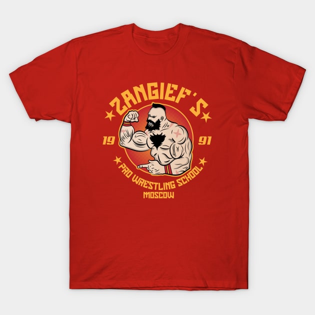 Zangief's pro-wrestling school T-Shirt by carloj1956